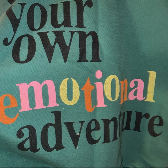 MAYFAIR GROUP *HARD TO FIND* GREEN “CHOOSE YOUR OWN EMOTIONAL JOURNEY” crew neck - Picture 8 of 14